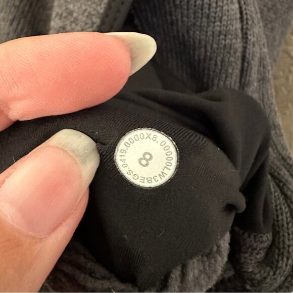 Lululemon Fleece & Thank You Heathered Black Gray Pullover Jacket Hoodie 8 - Picture 4 of 6